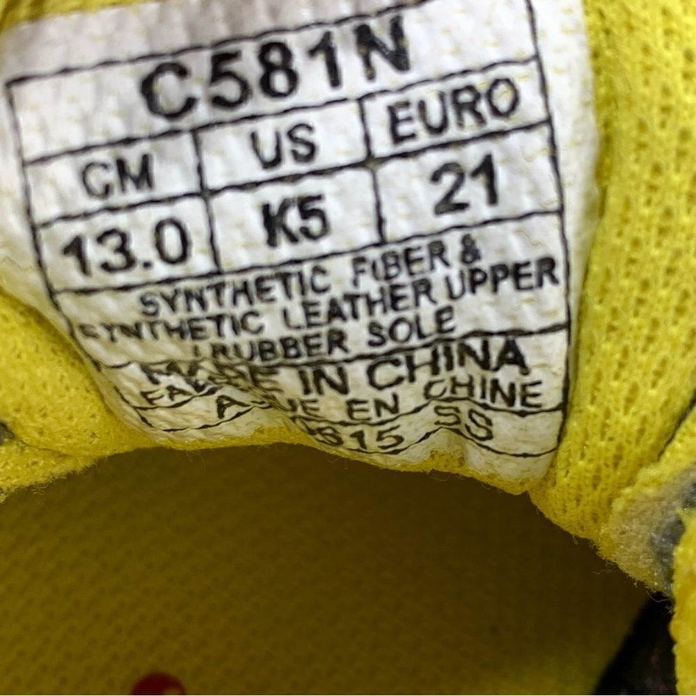 Asics~Toddler Girl’s~Turbo TS~Black/yellow/Pink Sneakers~Size 5k - Picture 8 of 8